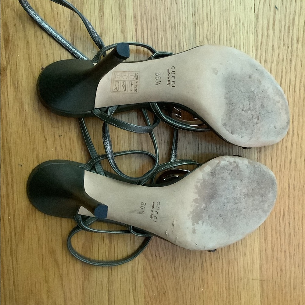 Gucci Strappy Leather Heels - Picture 10 of 12